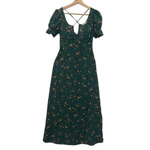 inspired hearts green dress White Long Tulle Prom Dress with Pockets Meadow Green Leaf Appliques Y –  Viniodress